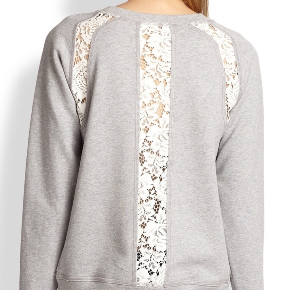 Rebecca Taylor Lace Detail Sweatshirt - Picture 2 of 7